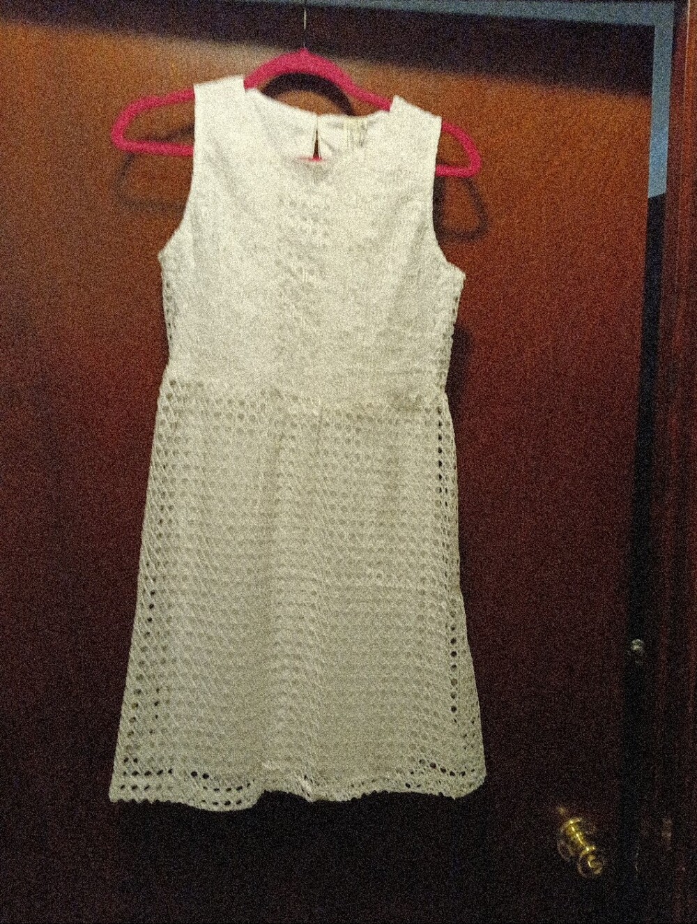 Hayden Los Angeles NWT Lace Eyelet Mini Dress Size Small White